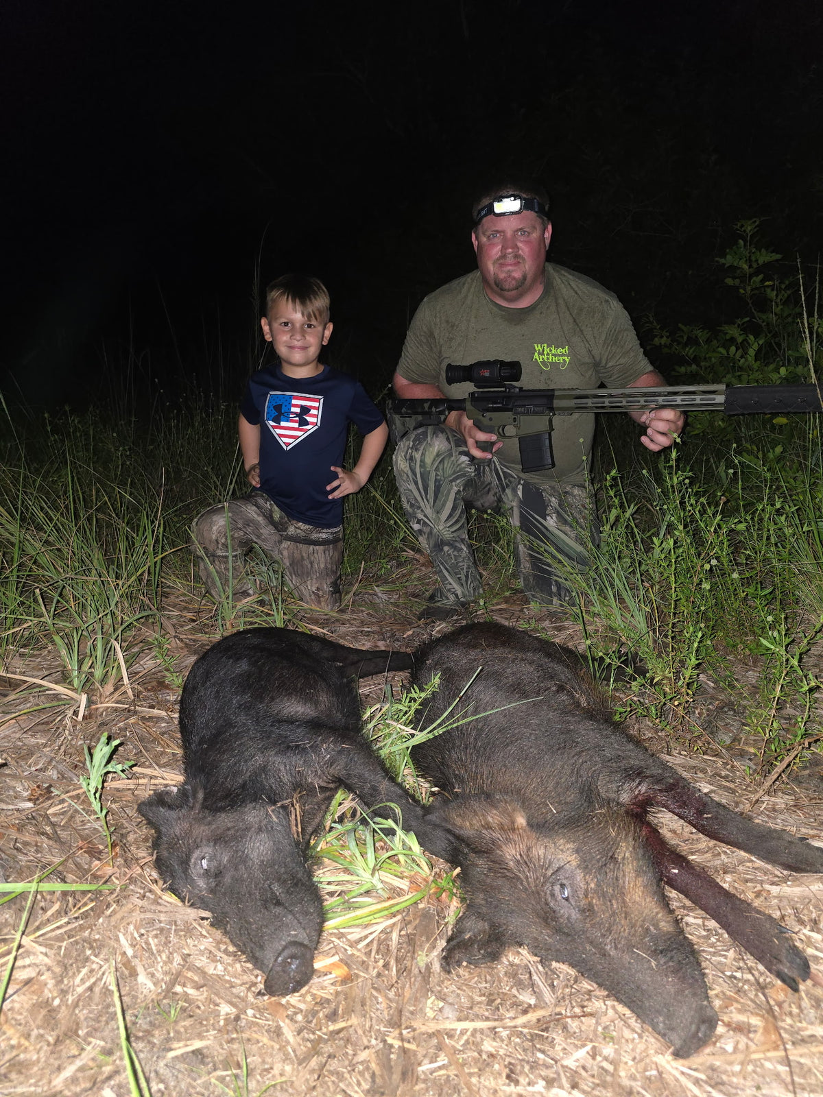 Father and son hunting!